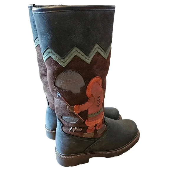 Anfibio Java Nubuck Waterproof Leather Boho Plush Lined Winter Boots Size 37 - Picture 9 of 16